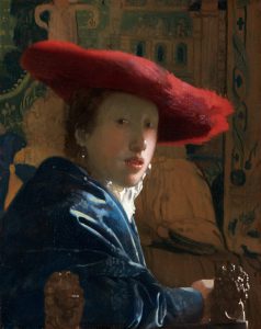 Johannes Vermeer (1665-1667). Noia amb barret vermell. National Gallery of Art, Washington D. C.