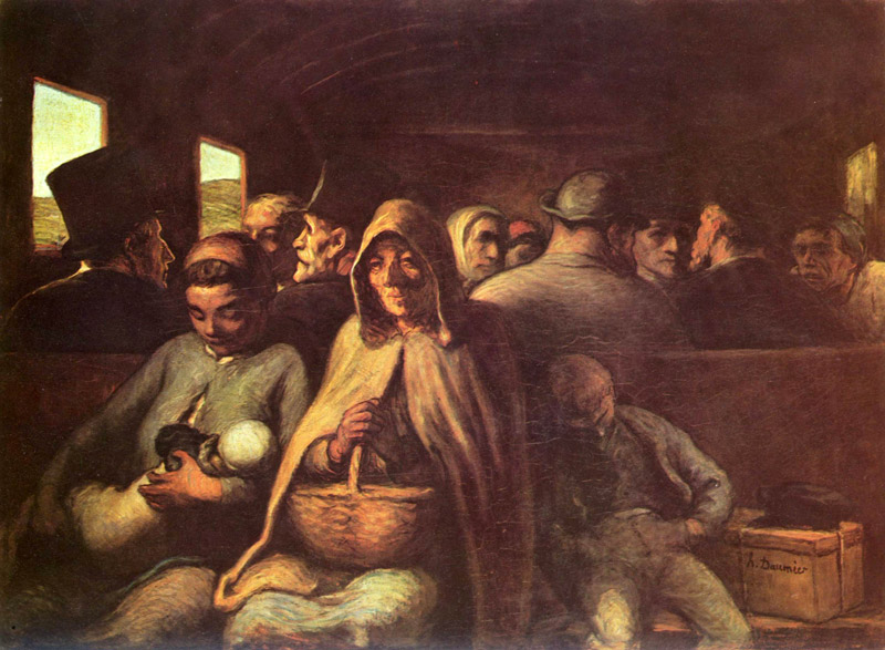 Honoré Dumier (1862). El vagó de tercera classe. National Gallery of Canada, Ottawa.