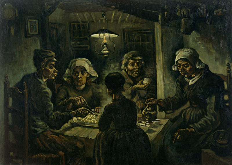 Vincent van Gogh (1888). Els menjadors de patates. Museu Van Gogh, Amsterdam.