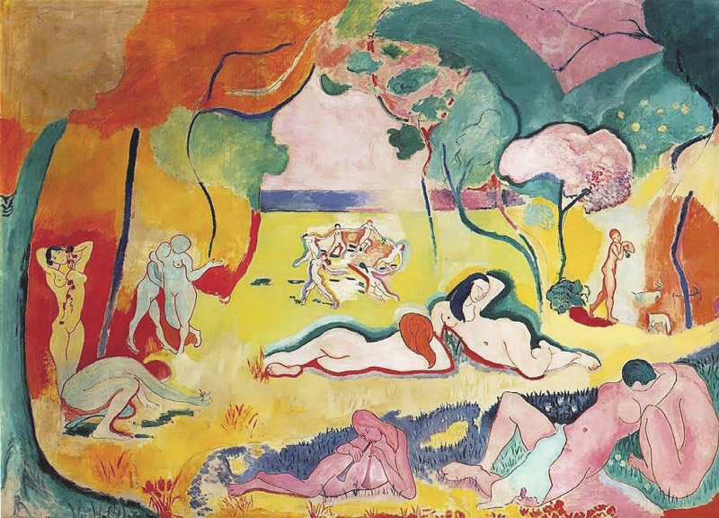 Henri Matisse (1905). Le Bouheur de vivre. Barnes Foundation, Filadèlfia, Pennsilvània.