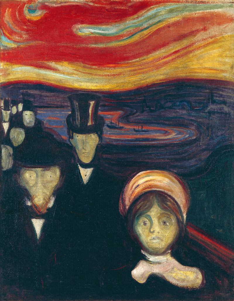 E. Munch (1894). Ansietat. Museu Munch, Oslo.