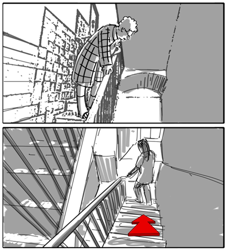 Figura 49. Storyboards utilizados para previsualizar y planificar la película Darrera la porta (2015).